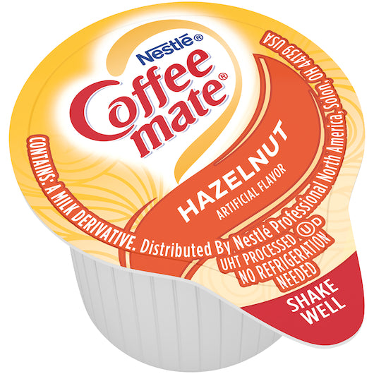 Coffee-Mate Hazelnut Single Serve Liquid Creamer, .375 Ounces Per Cup - 50 Per Pack - 4 Per Case