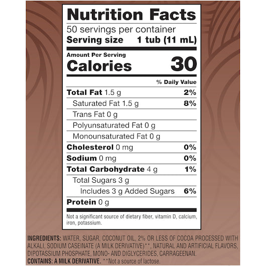 Coffee-Mate Cafe Mocha Single Serve Liquid Creamer, .375 Ounces Per Cup - 50 Per Pack - 4 Packs Per Case